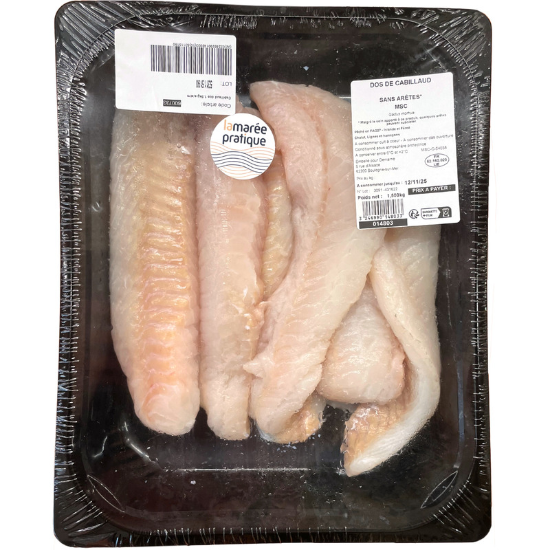 Cod fillet boneless atm.packed 1.5kg
