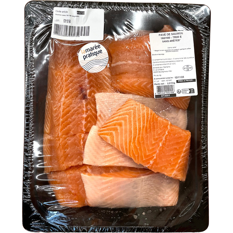 Salmon steaks 160/180 trim E atm.packed 2kg