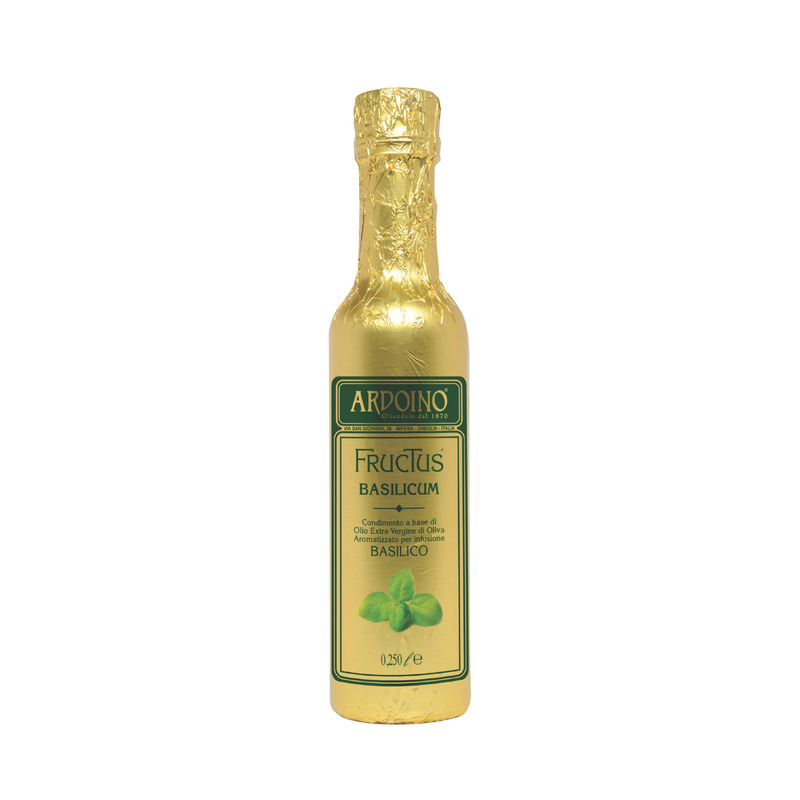 Preparation of virgin olive oil with basil Fructus Basilicum 25cl bottle + aluminium