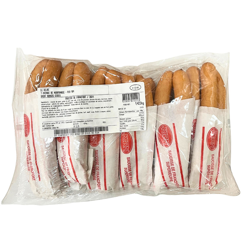 Saucisse de Francfort papier s/ at 24x55g