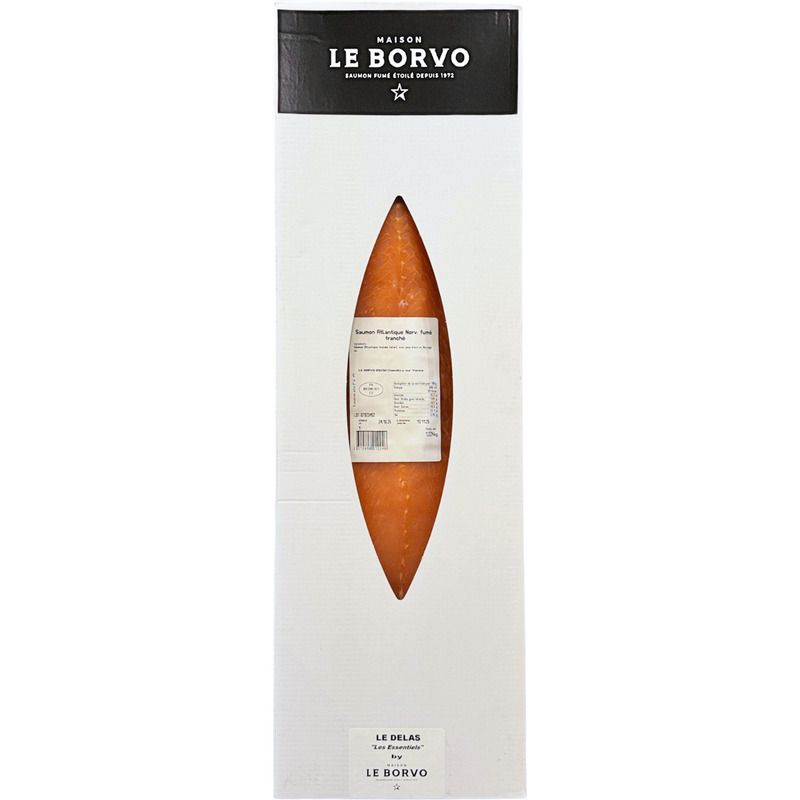 Saumon fumé de Norvège tranché s/ intercalaires 1,2-1,6kg