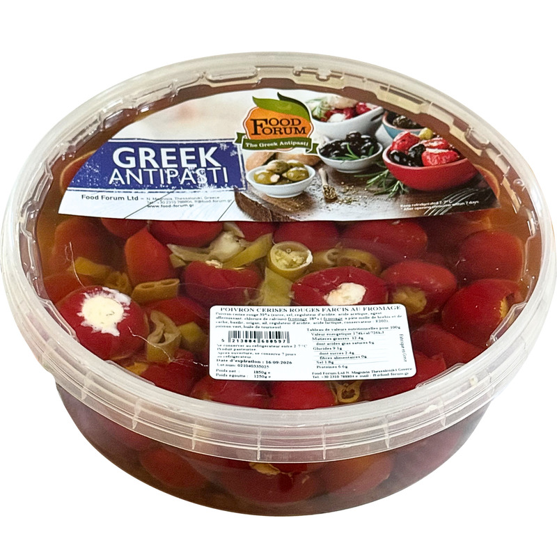 Cherry peppers stuffed with cow's and sheep's milk cheese with herbs ±1.85 kg