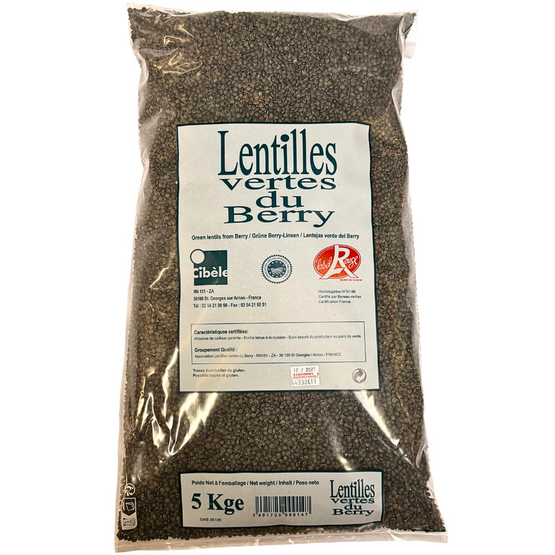 Berry green lentils Label Rouge 5kg