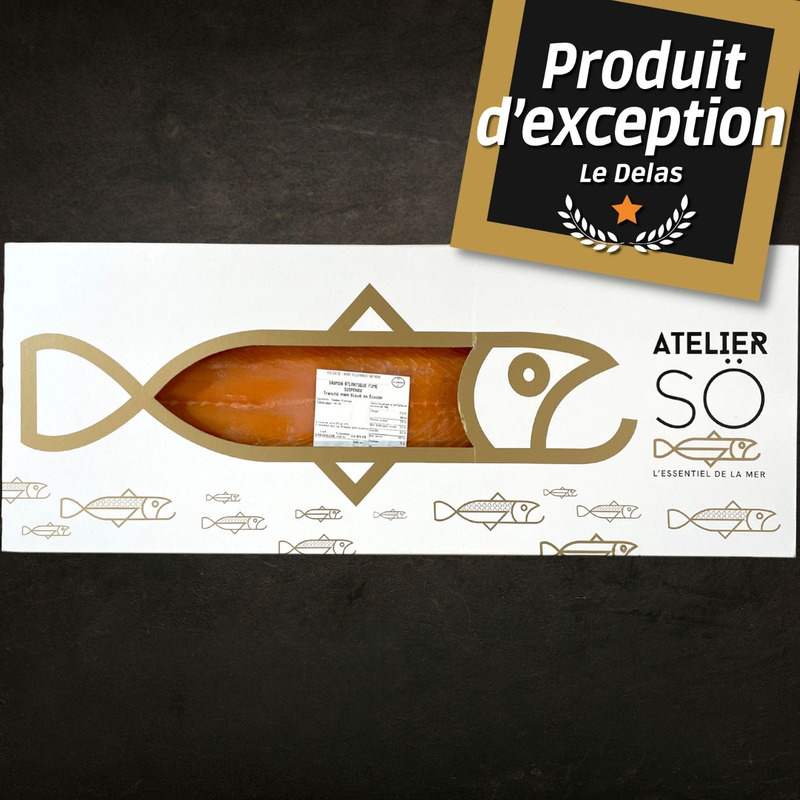 Hand sliced scotish smoked salmon with skin interleaved 1.5-2kg