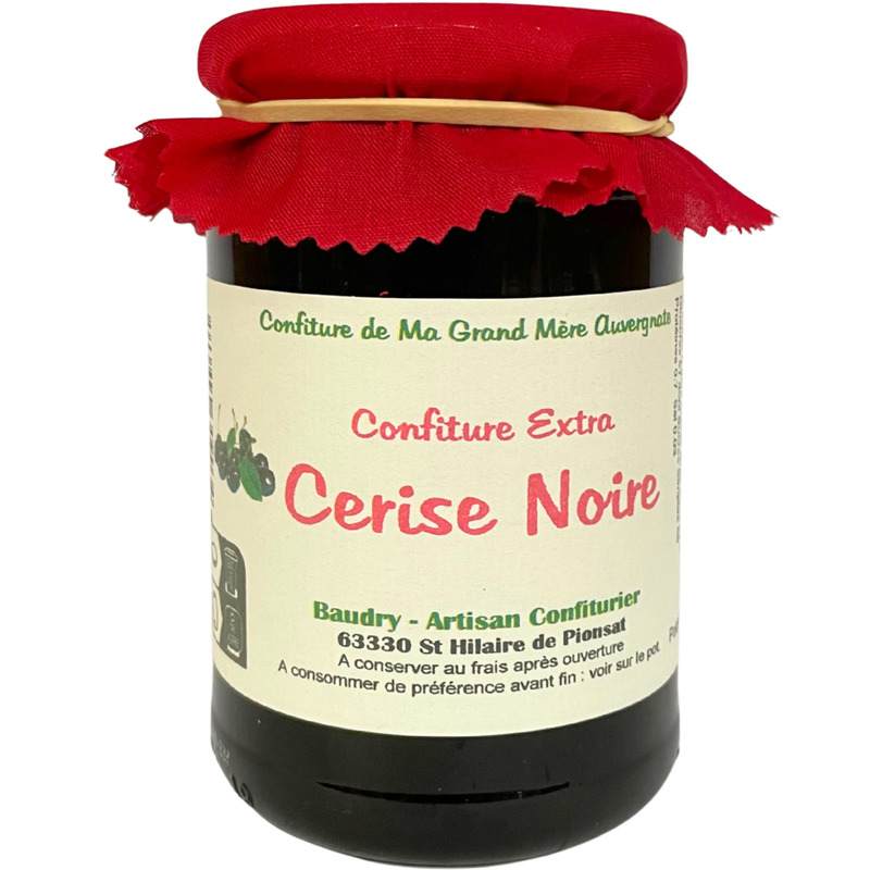 Hand-made black cherry jam 370g