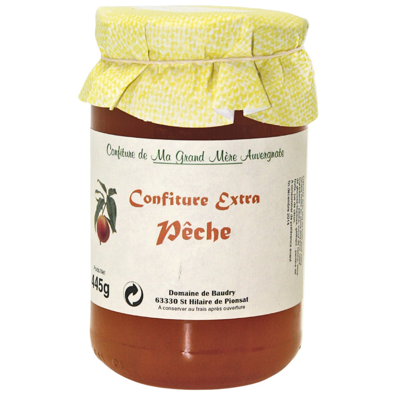 Hand-made peach jam 370g