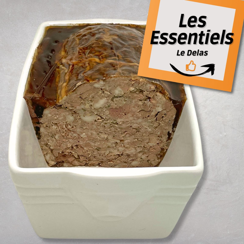 Superior french pork country-style pâté stoneware terrine 2,4kg