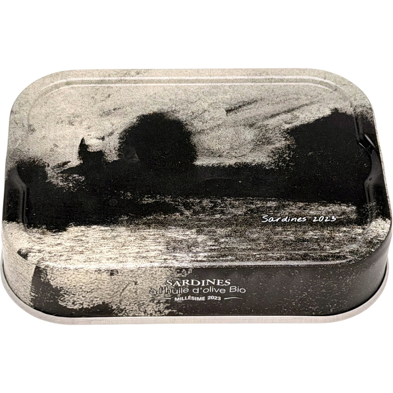 Sardine in organic olive oil vintage 2023 french origin box 115g