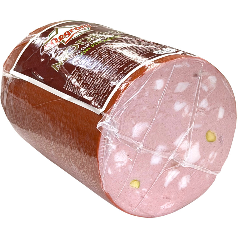 Modena mortadella with pistachio 1/2 vacuum packed ±3kg