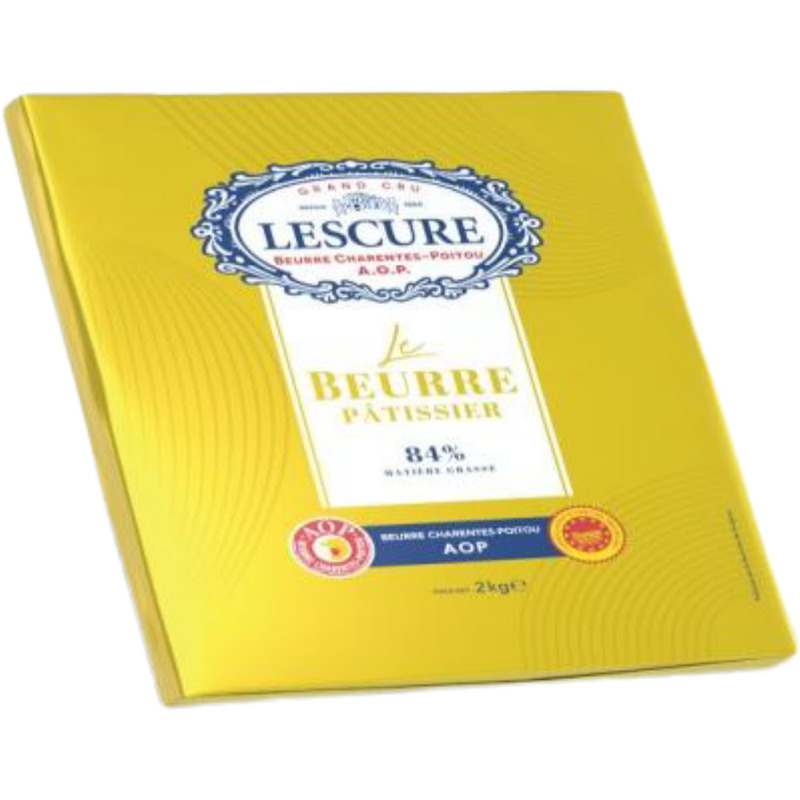 Pastry butter 84% PDO Charentes-Poitou block 2kg