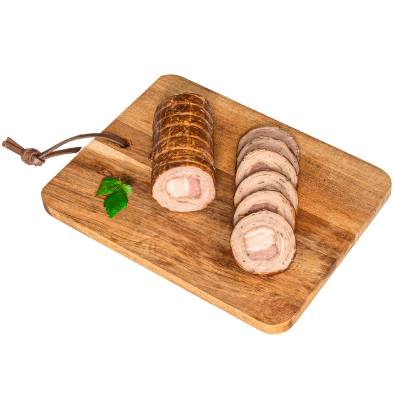 Baby handmade bacon Andouille sausage appetizer vacuum packed ±200g