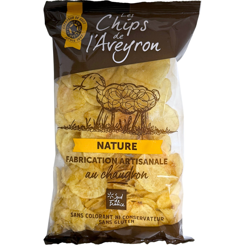 Chips artisanales françaises nature sachet 125g
