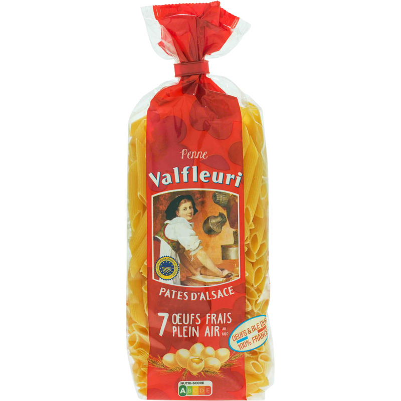 Penne Alsatian pasta PGI 7 fresh outdoor eggs per kilo 250g