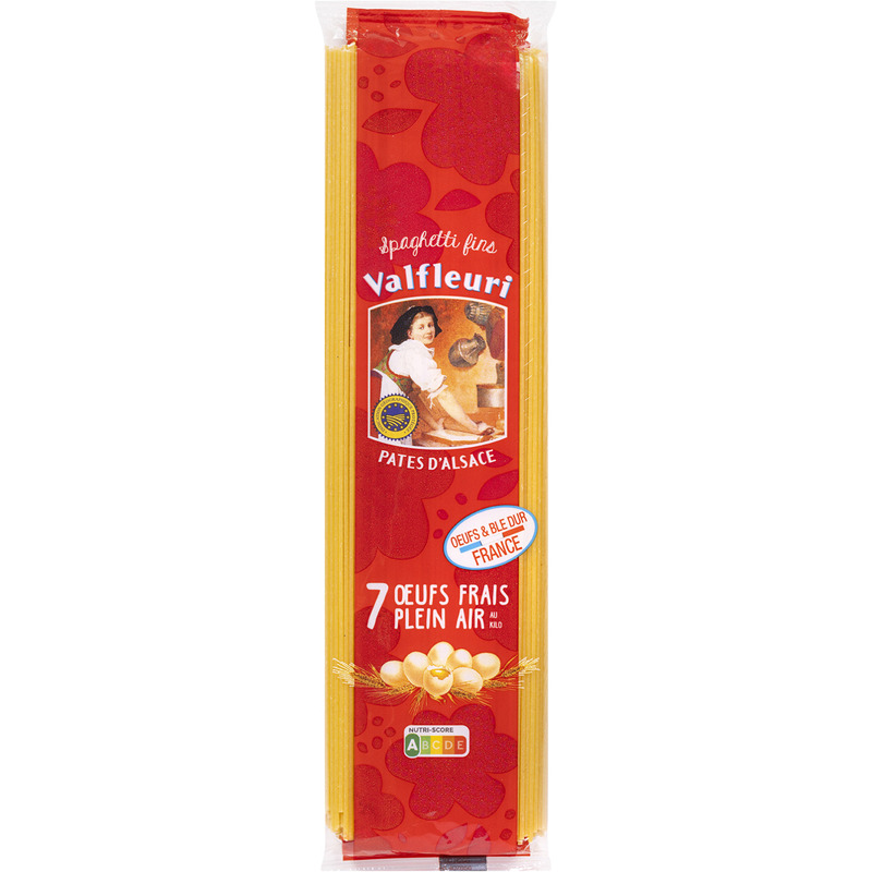 Spaghetti Alsatian pasta PGI 7 fresh outdoor eggs per kilo 250g