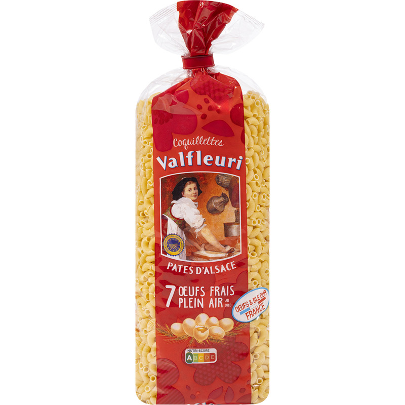 Shells Alsatian pasta PGI 7 fresh outdoor eggs per kilo 250g