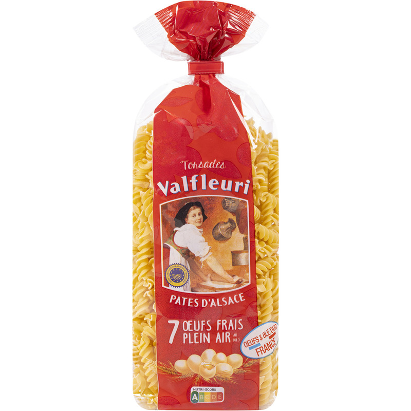 Twists Alsatian pasta PGI 7 fresh outdoor eggs per kilo 250g
