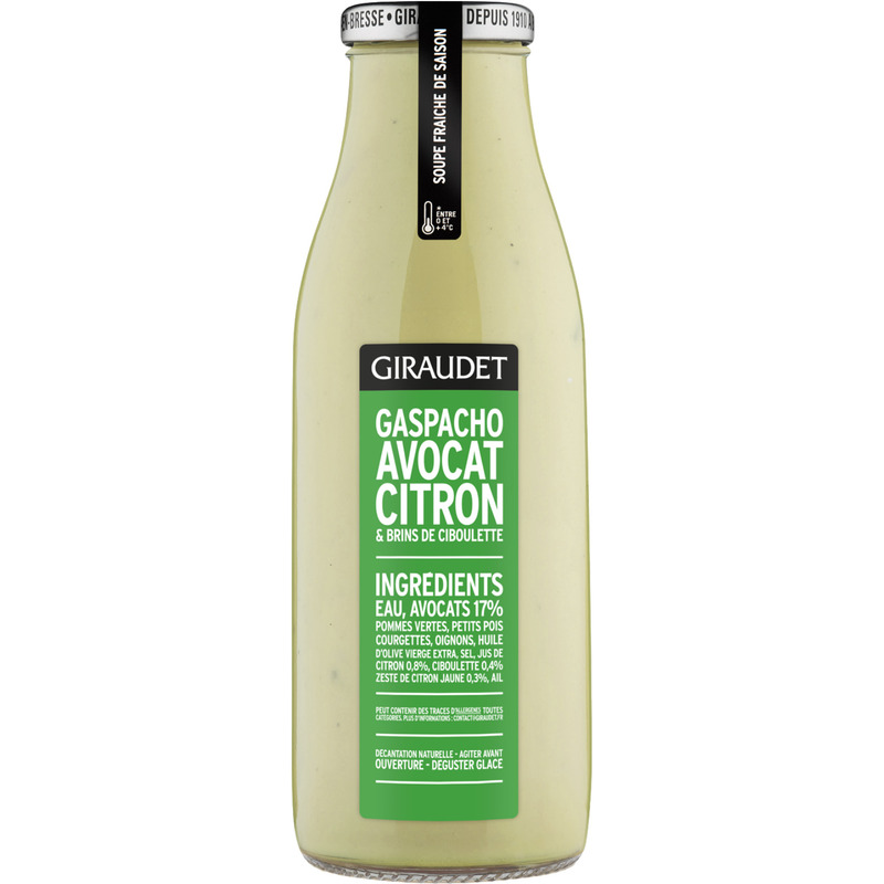 Avocado and lemon gazpacho with chives 50cl