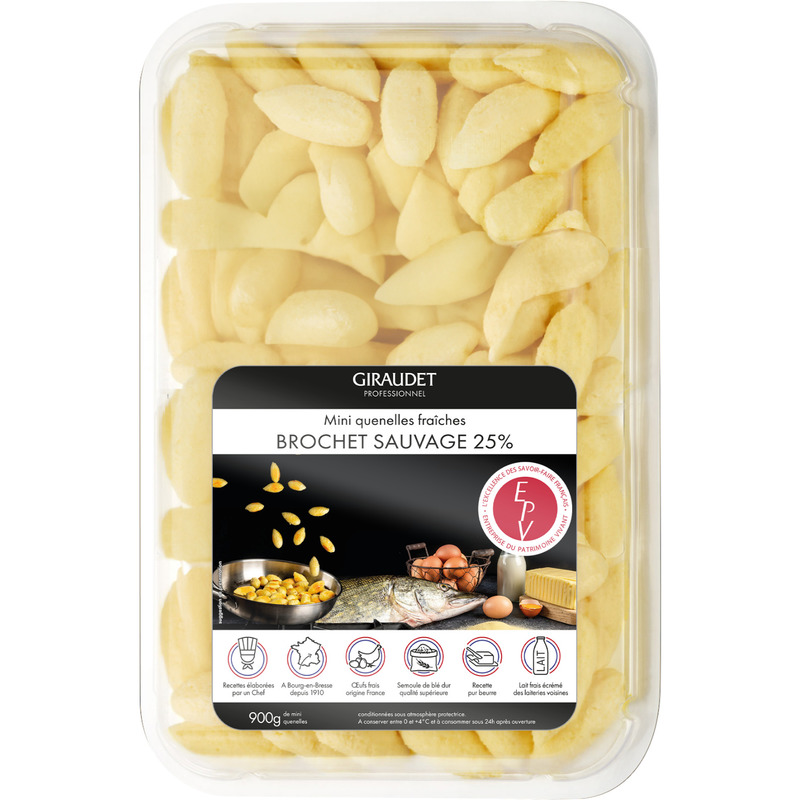 Wild pike 25% fresh baby quenelle pure butter 900g