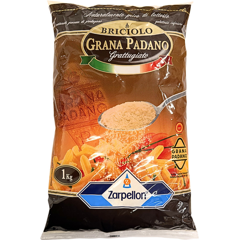 Grated grana padano PGI bag 1kg