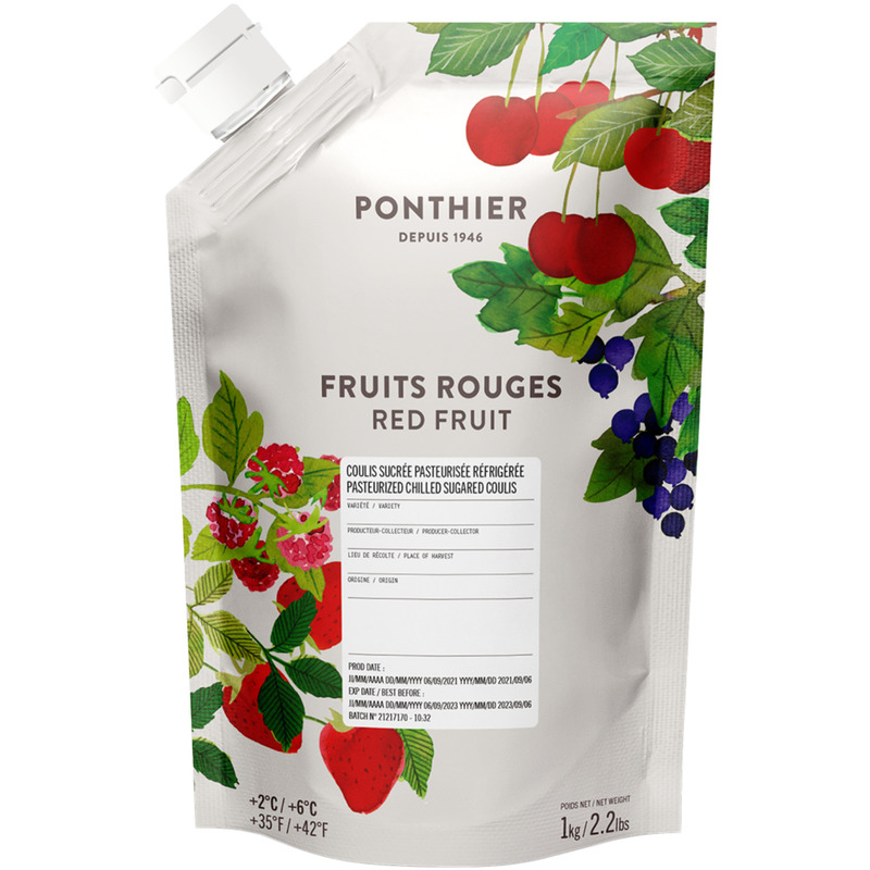 Fresh red berry coulis doypack 1kg