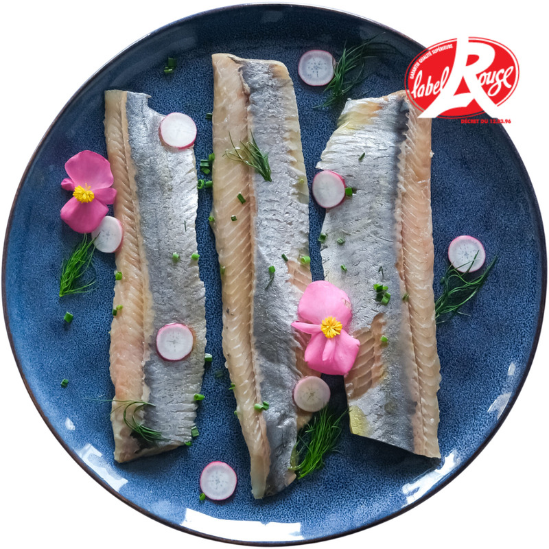 Smoked mild herring fillets Label Rouge 1kg
