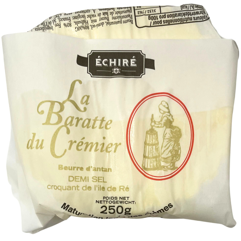 Beurre de baratte du crémier aux cristaux de sel de l'île de Ré 250g