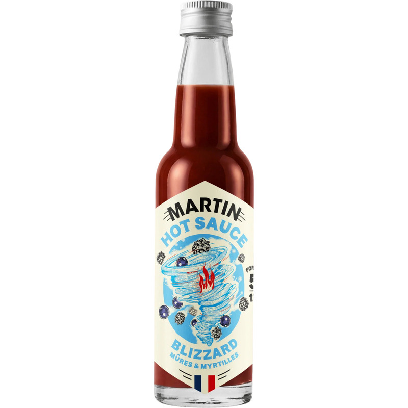 Hot sauce Blizzard piment Habanero mûres myrtilles force 5/12 100g