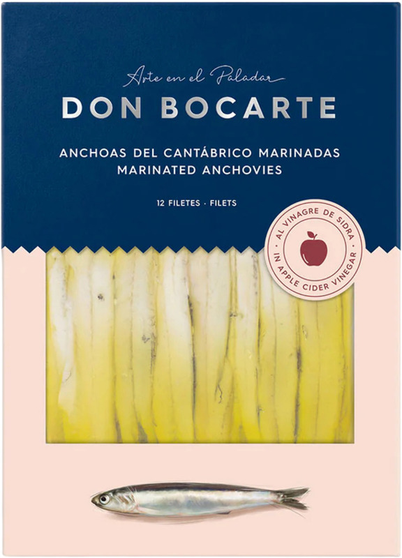 Filets d'anchois de Cantabrie Boquerones à l'huile d'olive vierge extra 140g
