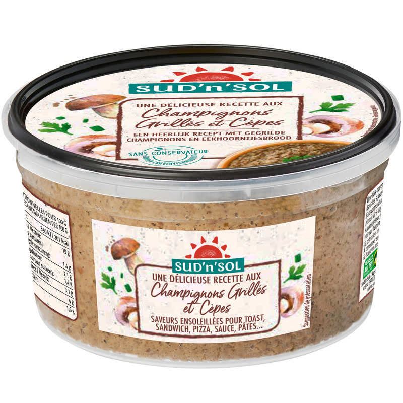 Tartinable de champignons aux cèpes pot 500g