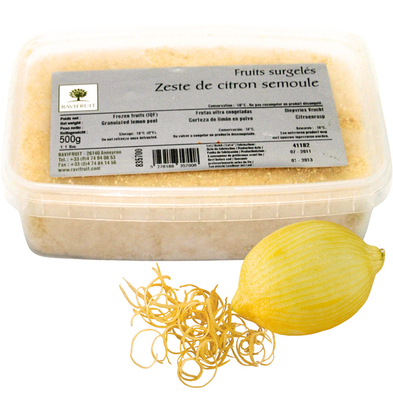 ❆ Zeste de citron semoule seau 500g