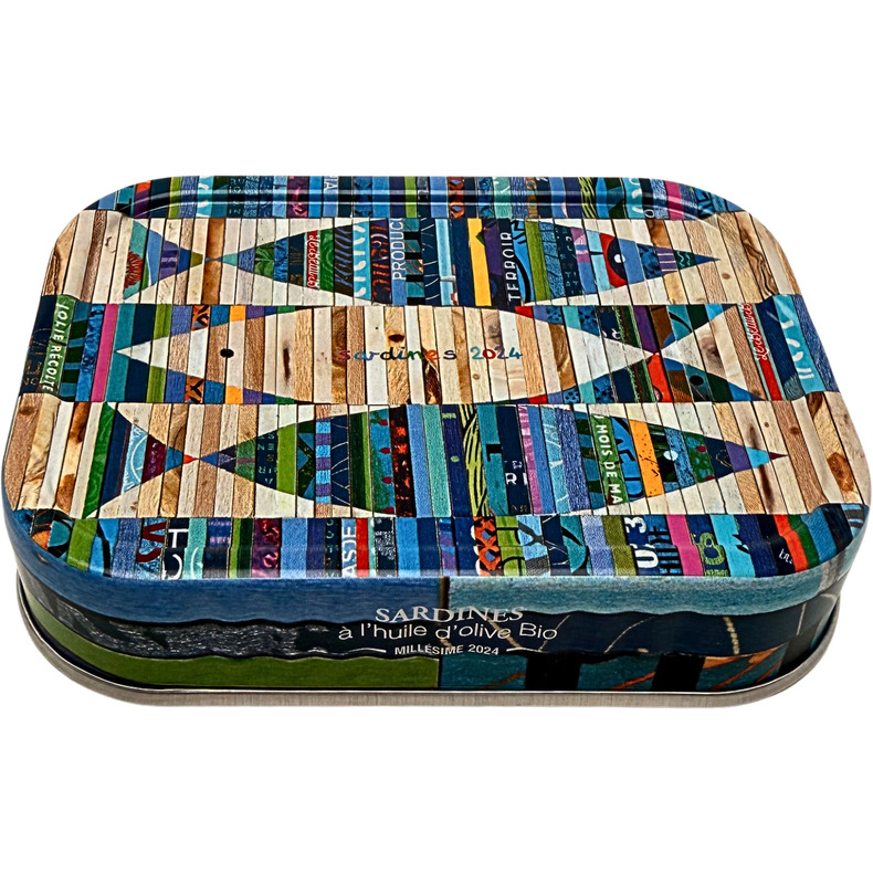 Sardine in organic olive oil vintage 2024 french origin box 115g