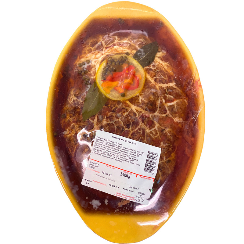 Shallot french pork stoneware terrine ±3kg