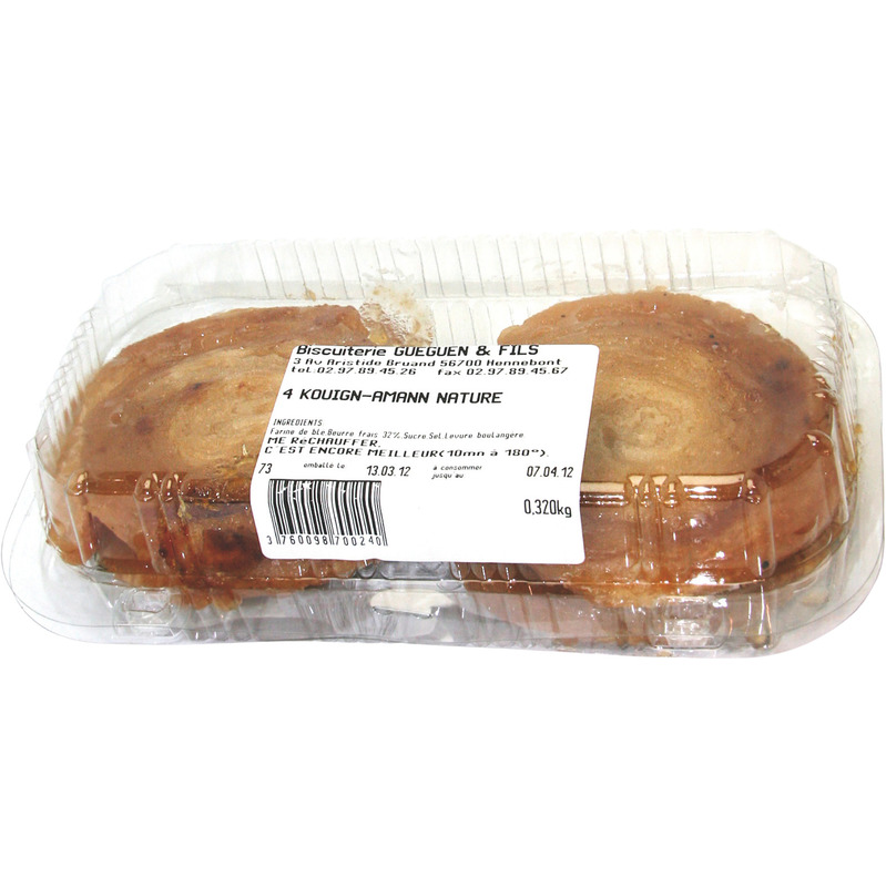 Plain kouign-amann breton pastry x4 tub 320g