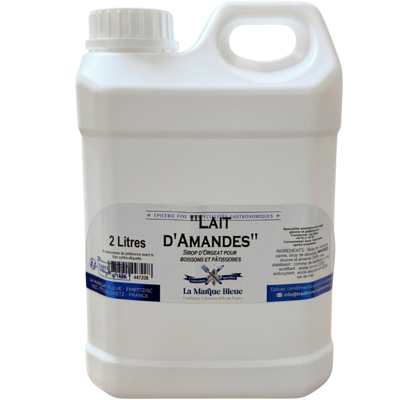 Almond milk - Orgeat syrup - Flavoring specialty for pastry 2L