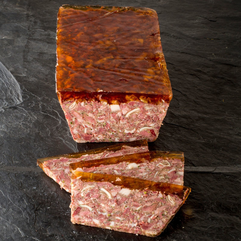 Pork head with parsley turned-out terrine French free-range pork vacuum packed ±2.2kg