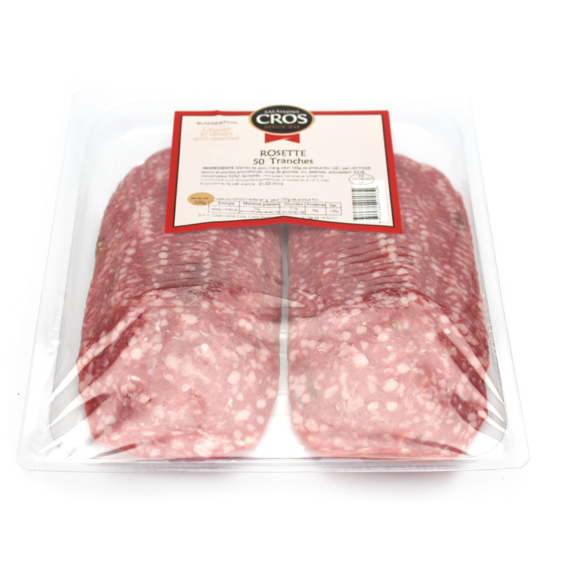 Rosette sausage pure pork 50 slices 500g
