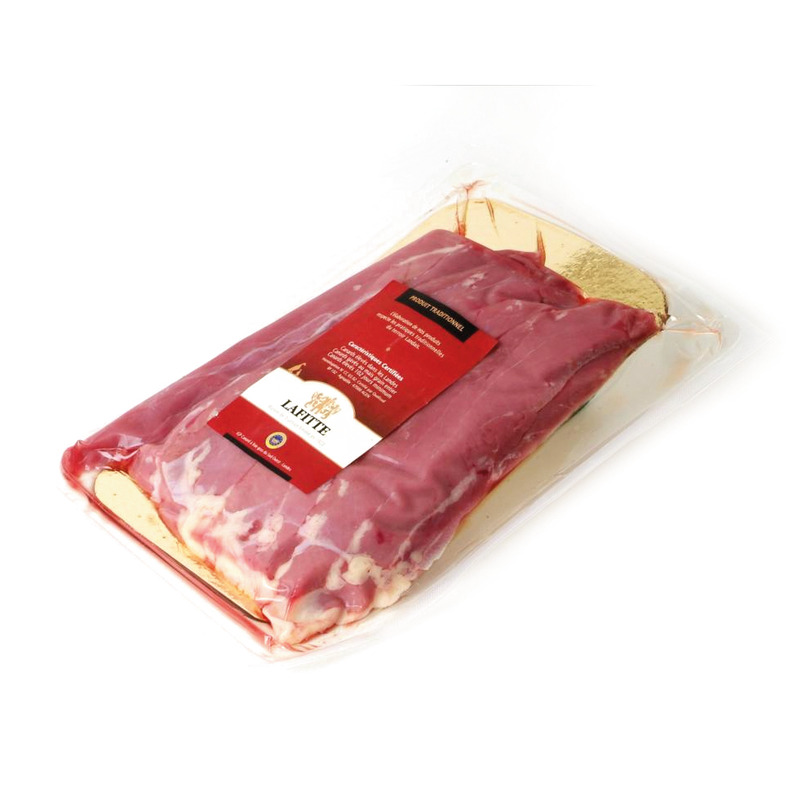 Foie gras de canard cru éveiné (troussé papier) ±350g