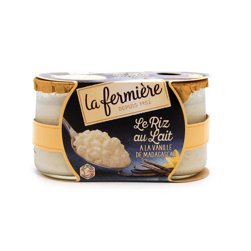 Riz au lait vanille pot en verre 2x160g
