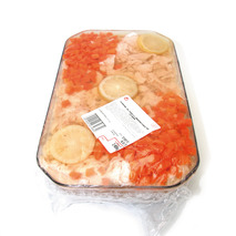Chicken with lemon flavor terrine plastic dish ±3.5kg