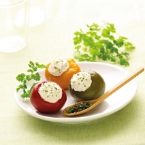 Trio of peppers stuffed with cow's milk ricotta tub 1kg