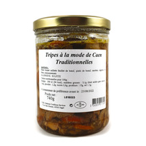 Traditionnal tripes à la mode de Caen french beef jar 740g