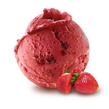 ❆ Crème glacée fraises avec morceaux 2,5L
