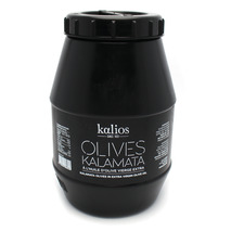 Pitted Kalamata olives in olive oil container 3kg