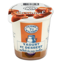Whole french milk farm yoghurt and caramel dessert 180g