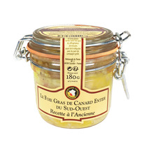 Foie gras de canard entier français bocal 180g