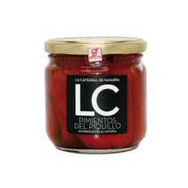 Grilled and peeled Lodosa PDO piquillo peppers in natural juice hand-packed jar 290g