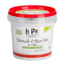 Organic alsacian raw sauerkraut PGI bucket 1kg