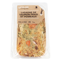 Lasagna with fresh salmon and leeks 450g