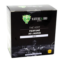 Organic natural jasmine flavor green tea x15 pouchs
