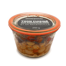 Cooked tuna with white beans and ratatouille verrine 250g